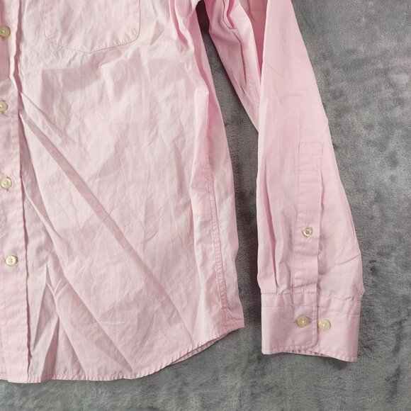 Banana Republic Mens Button Up Shirt M Pink Standard Fit Office Career Classic - Picture 3 of 11